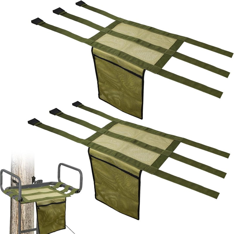 Mofuiry Universal Tree Stand Seat Replacement with Pocket, 16 X 12Inch Lightweight Replacement Treestand Seat with Adjustable Strap Hunting Accessories Fits All Ladder Stand, Works On Climbing Treestands - Image 1